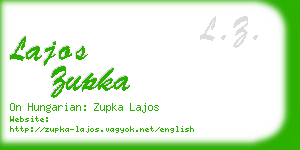 lajos zupka business card